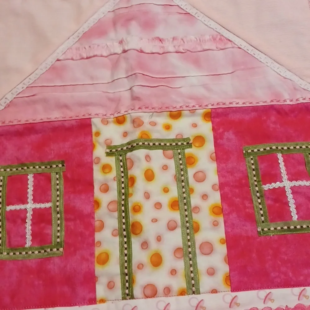 Handcrafted baby blanket carrier cover or wall decor